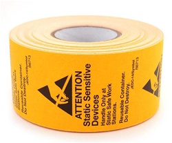 Orange Reusable Container ESD Warning Stickers