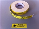 JEDC-14 style ESD Warning Labels Provide Warnings for Static Sensitive Products